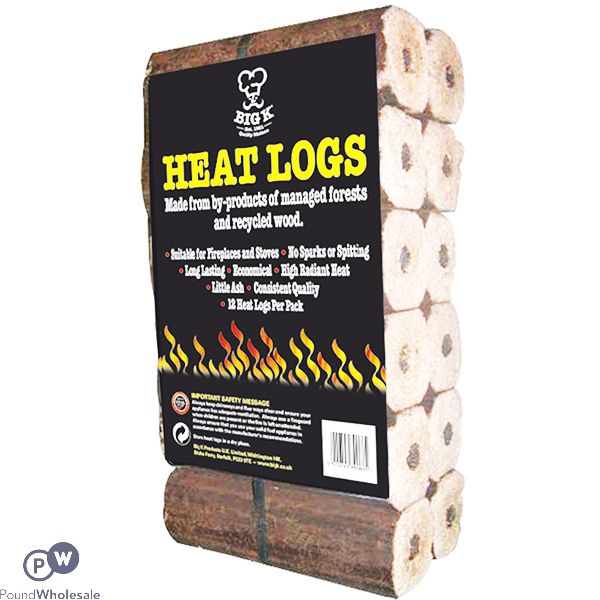 BIG K COMPRESSED SAW DUST HEAT LOGS 10KG