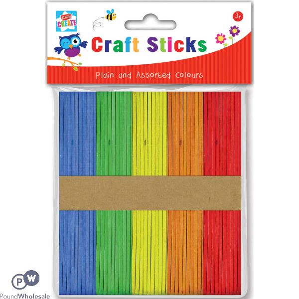 KIDS CREATE CRAFT LOLLY STICKS