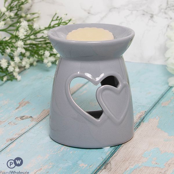 LEONARDO DESIRE AROMA HEARTS GREY WAX & OIL BURNER