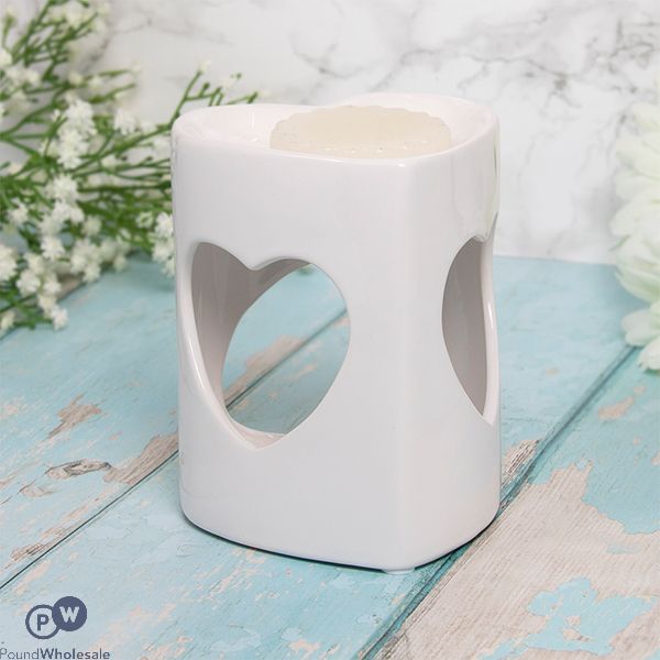 LEONARDO DESIRE AROMA HEART-SHAPED WHITE WAX OIL BURNER