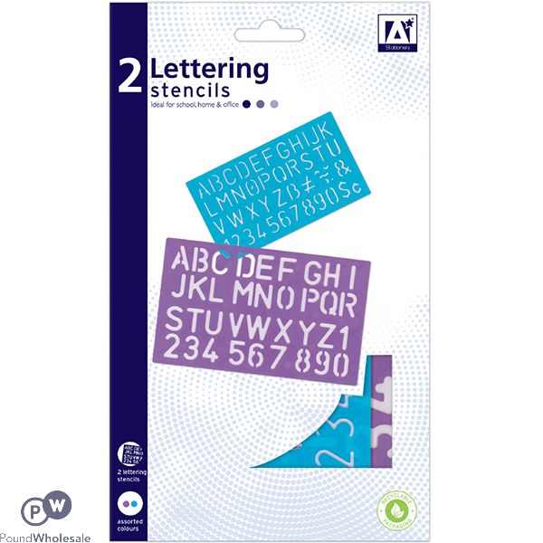 Lettering Stencils Assorted 2 Pack