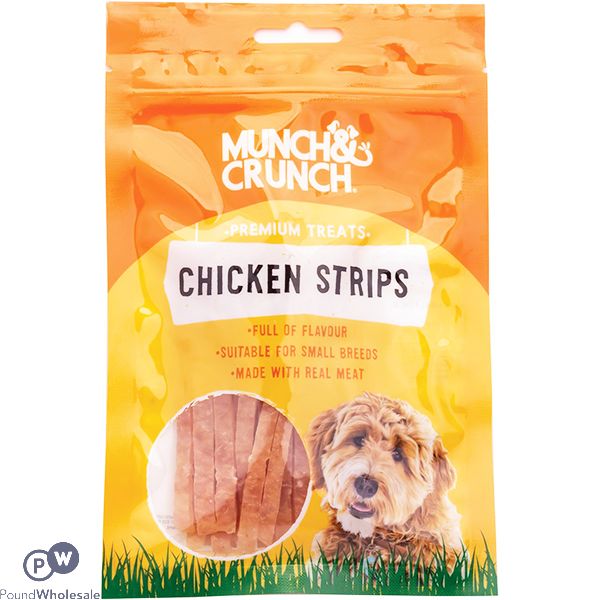 MUNCH & CRUNCH PREMIUM CHICKEN STRIPS DOG TREAT 70G