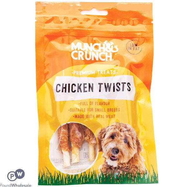 MUNCH & CRUNCH CHICKEN TWISTS DOG TREATS 60G