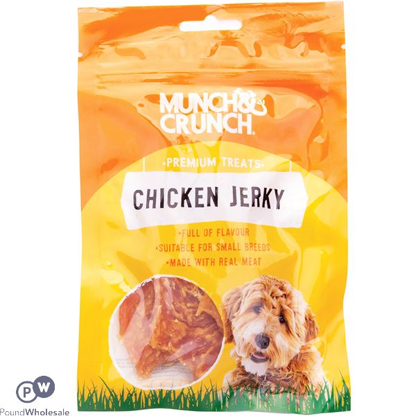 MUNCH & CRUNCH CHICKEN JERKY DOG TREATS 70G