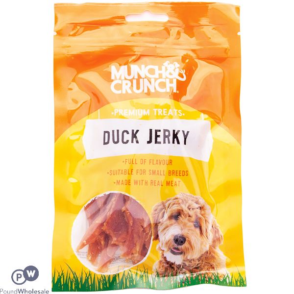 MUNCH & CRUNCH DUCK JERKY DOG TREATS 70G