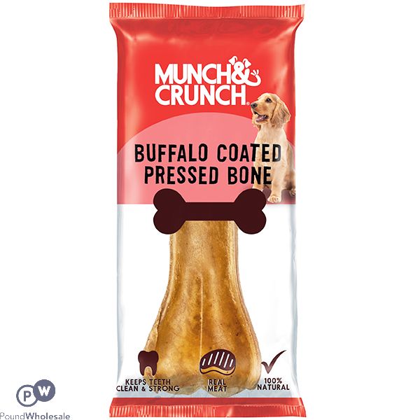 Munch & Crunch Buffalo-Coated Pressed Dog Bone