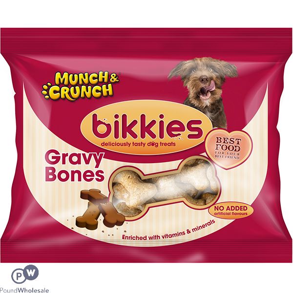 Munch & Crunch Gravy Bones Bikkies 300g Expired
