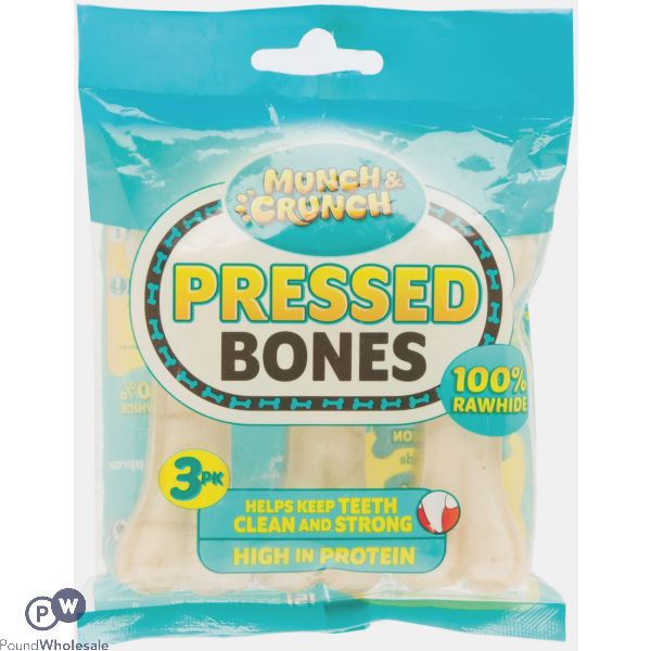 Munch & Crunch White Pressed Bones 3 Pack