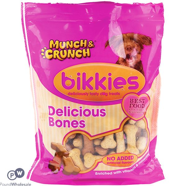 MUNCH & CRUNCH DELICIOUS BONES BIKKIES 350G