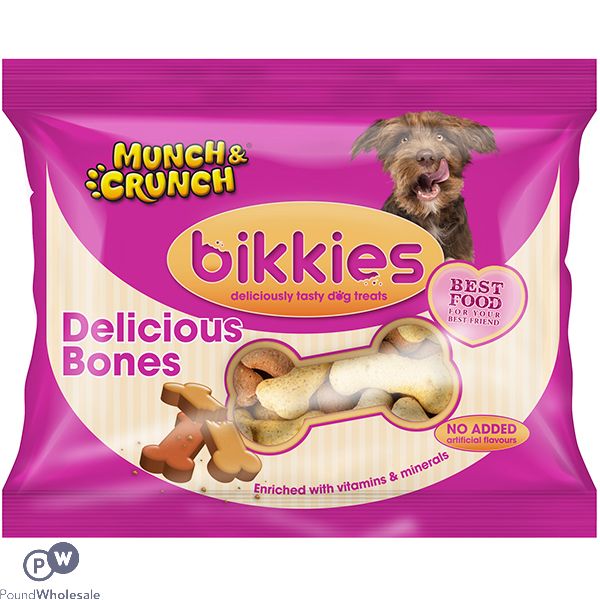 MUNCH & CRUNCH DELICIOUS BONES BIKKIES 350G