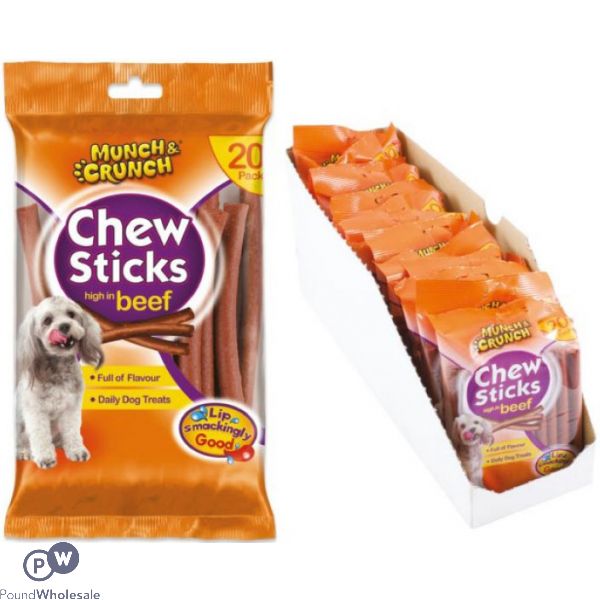 Munch & Crunch Beef Chew Sticks 20 Pack Cdu