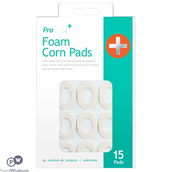 Proplast Assorted Size Foam Corn Relief Pads 15 Pack