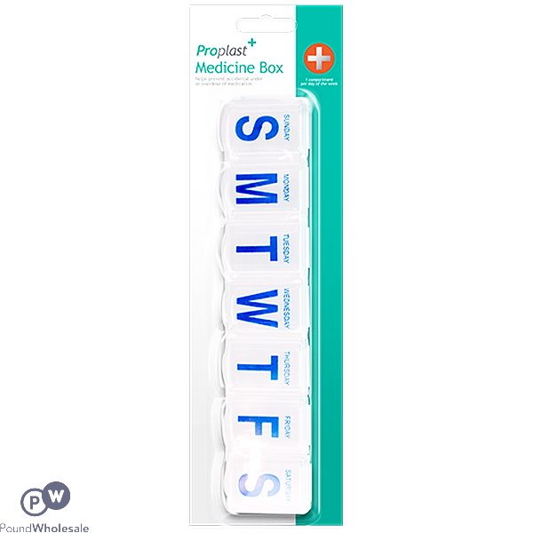 PROPLAST SLIM WEEKLY MEDICINE PILL BOX