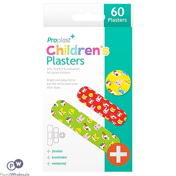 PROPLAST ASSORTED CHILDREN'S PLASTERS 60 PACK