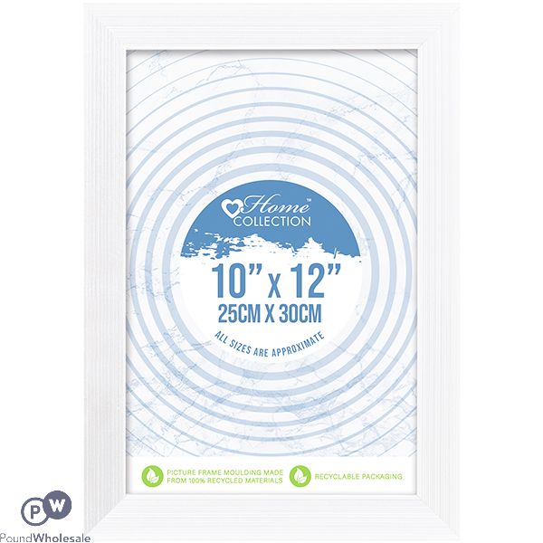 Home Collection Cambridge White Glass Photo Frame 10" X 12"