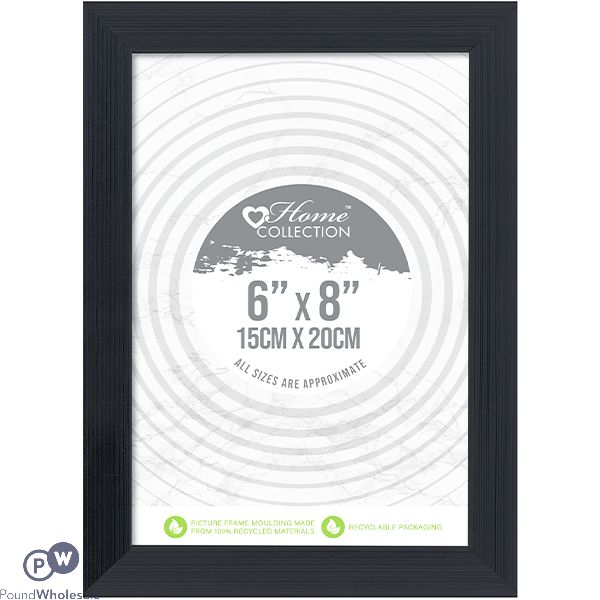 Home Collection Cambridge Black Glass Photo Frame 6" X 8"