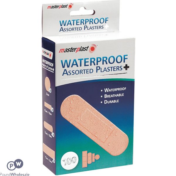 Masterplast Assorted Waterproof Dressings 100pc