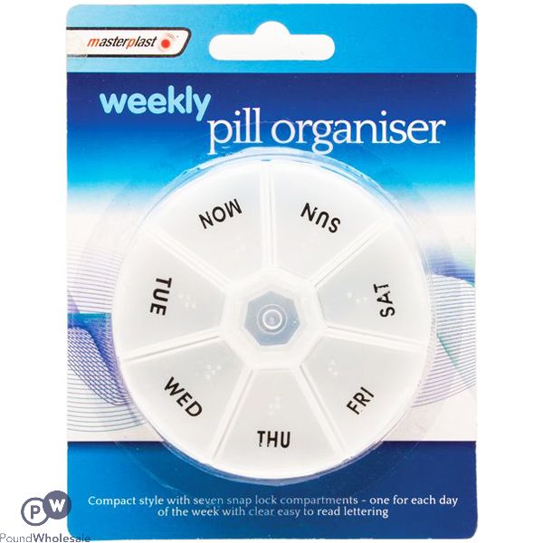 MASTERPLAST ROUND WEEKLY PILL ORGANISER