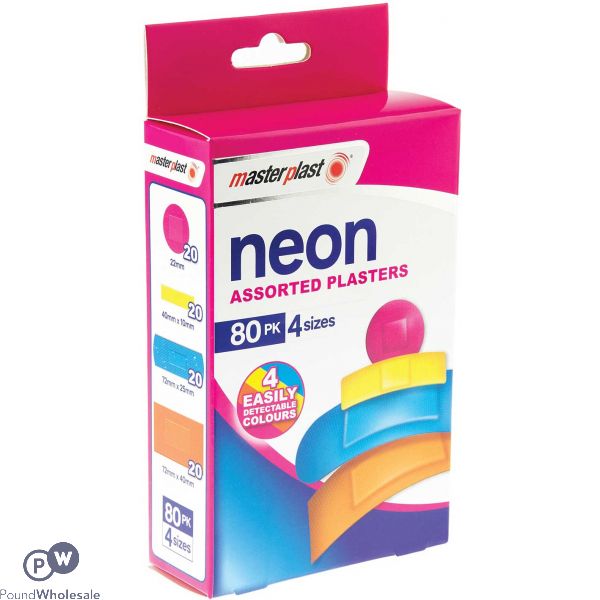 Masterplast Neon Plasters 80 Pack