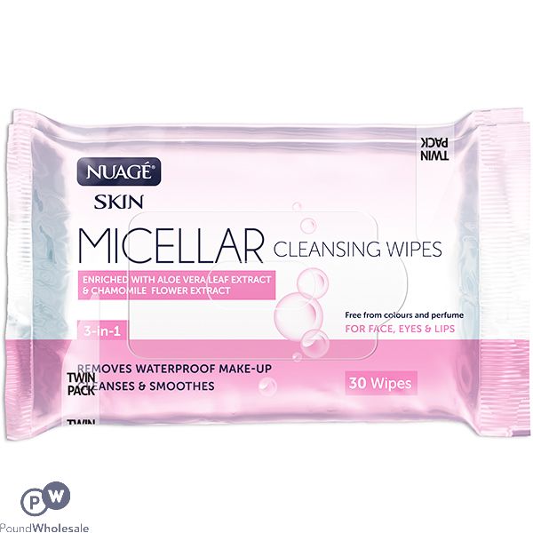 NUAGE MICELLAR CLEANSING 30 WIPES TWIN PACK