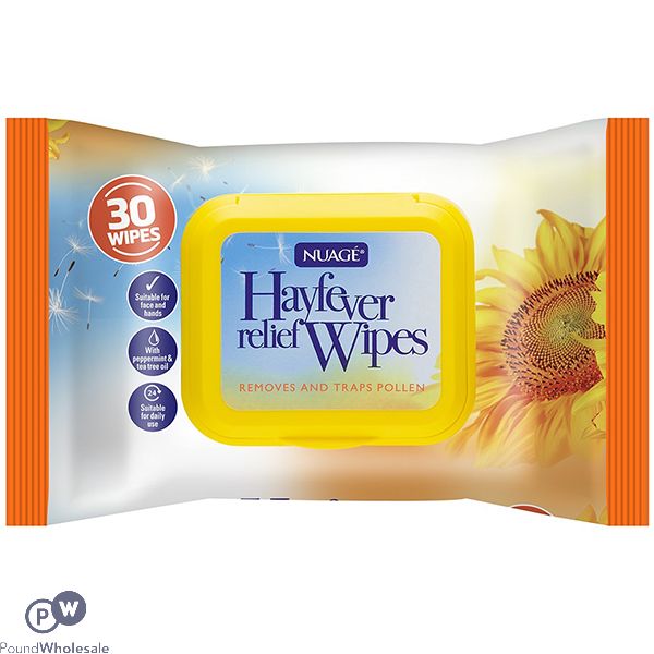 NUAGE HAYFEVER RELIEF WIPES 30 PACK