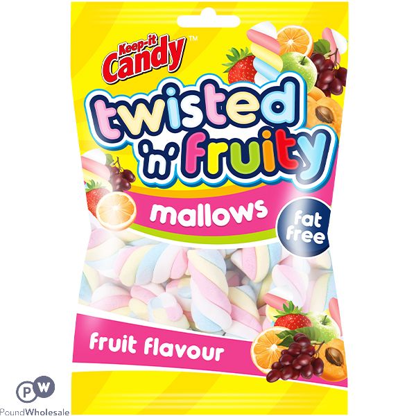 KEEP IT CANDY TWISTED 'N' FRUITY MARSHMALLOWS 250G