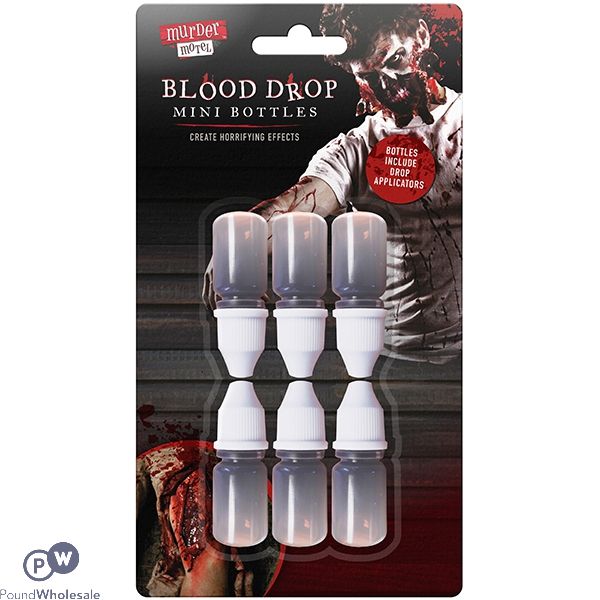 MURDER MOTEL MINI BLOOD DROP BOTTLES 6PK