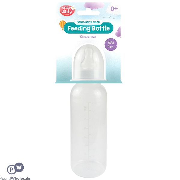 UPSY DAISY STANDARD NECK SILICONE TEAT FEEDING BOTTLE 250ML