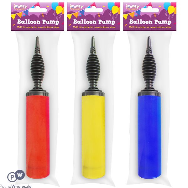 JAUNTY PARTYWARE BALLOON PUMP ASSORTED COLOURS
