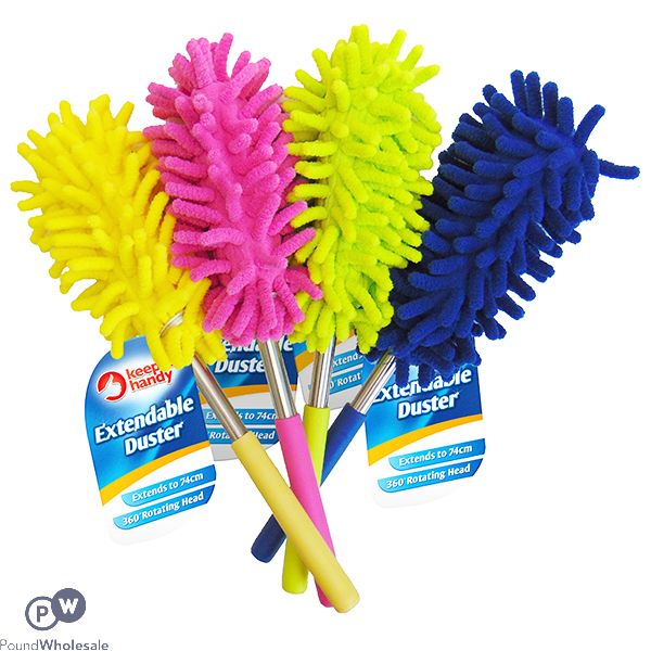 BUZZ EXTENDABLE 360° DUSTER 74CM ASSORTED COLOURS