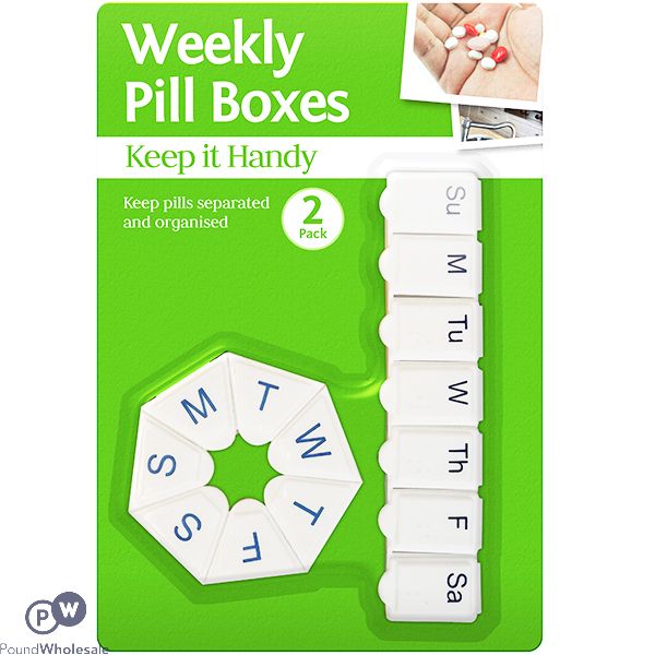 Keep It Handy Assorted Weekly Pill Boxes 2 Pack