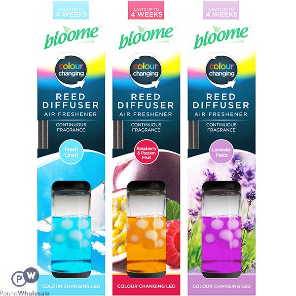 BLOOME COLOUR-CHANGING REED DIFFUSER 30ML AIR FRESHENER ASSORTED