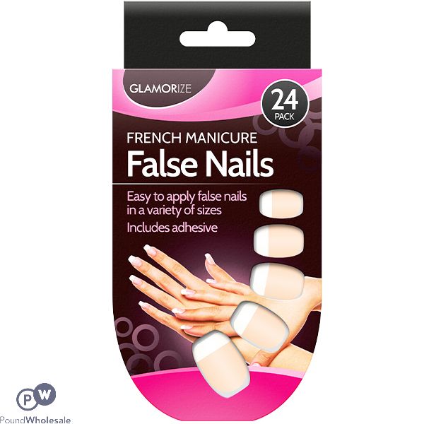 Glamorize French False Hand Nails 24 Pack