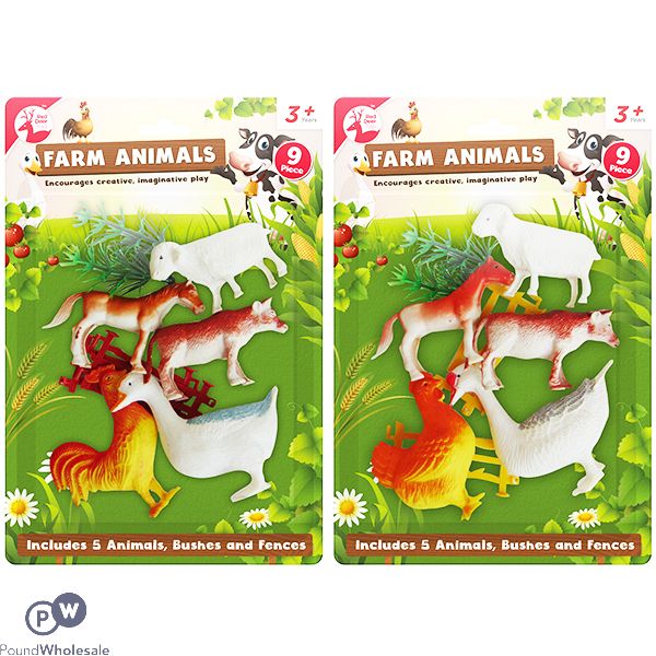 Red Deer Toys Farm Animals Set 9pc