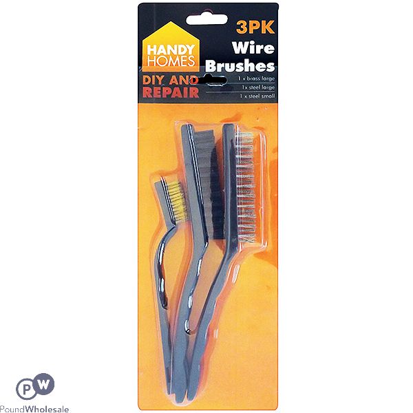 Handy Homes Assorted Wire Brushes 3 Pack