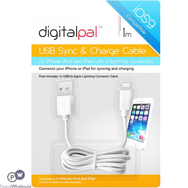 Digital Pal Iphone Usb Sync & Charge Cable 1m