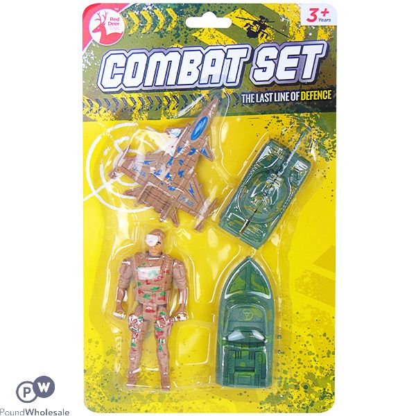 Red Deer Toys Army Combat Set 4pc