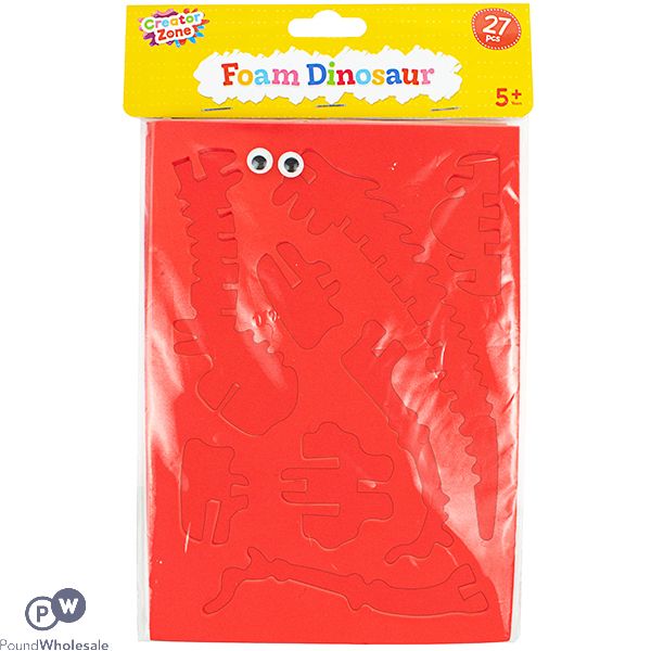 Creator Zone Make Your Own Foam Dinosaur 27pc