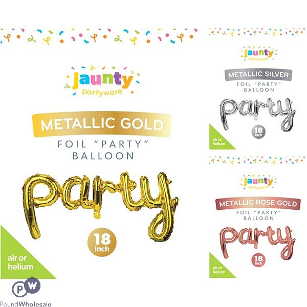 Jaunty Metallic Foil Party Balloon 18" Assorted Colours
