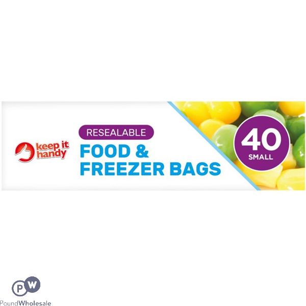 Keep It Handy Small Resealable Food & Freezer Bags 40 Pack
