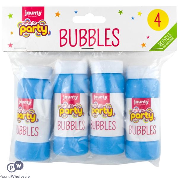 Jaunty Time To Party Non-toxic Bubbles 4 Pack