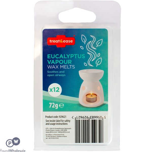 Treat & Ease Eucalyptus Vapour Wax Melts 12 Pack 72g