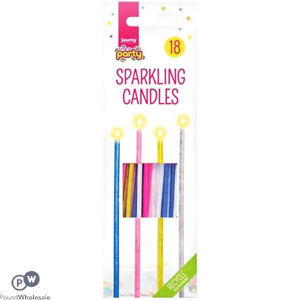 Time To Party Sparkling Cake Decorations 18 Pack