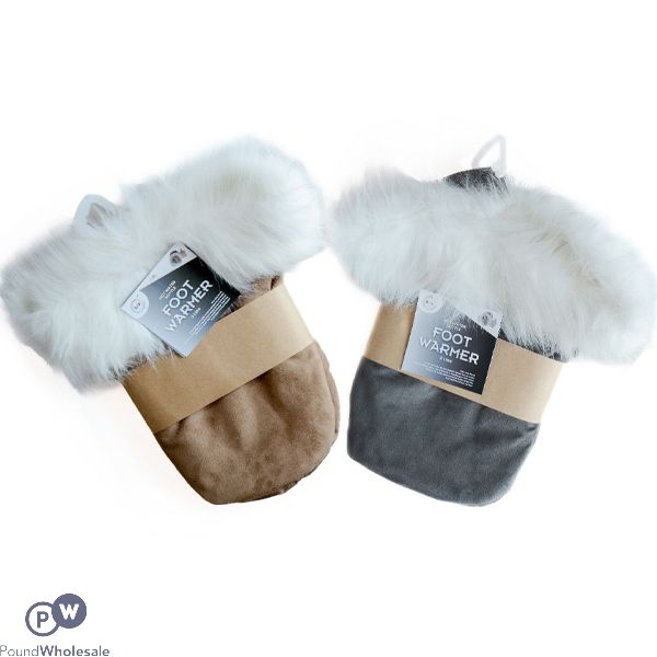 Did Hot Water Bottle & Suede Thick Plush Foot Warmer 2l Assorted Colours