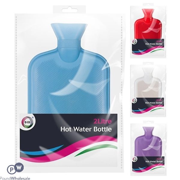 DID HOT WATER BOTTLE ASSORTED COLOURS 2L