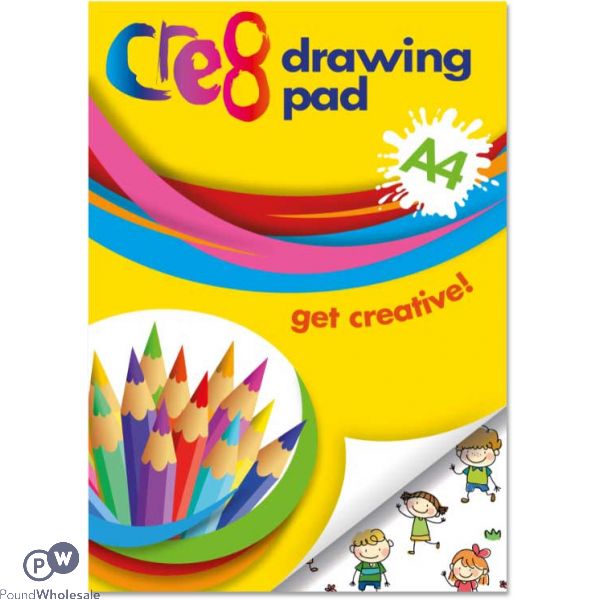 Cre8 A4 White Drawing Pad 