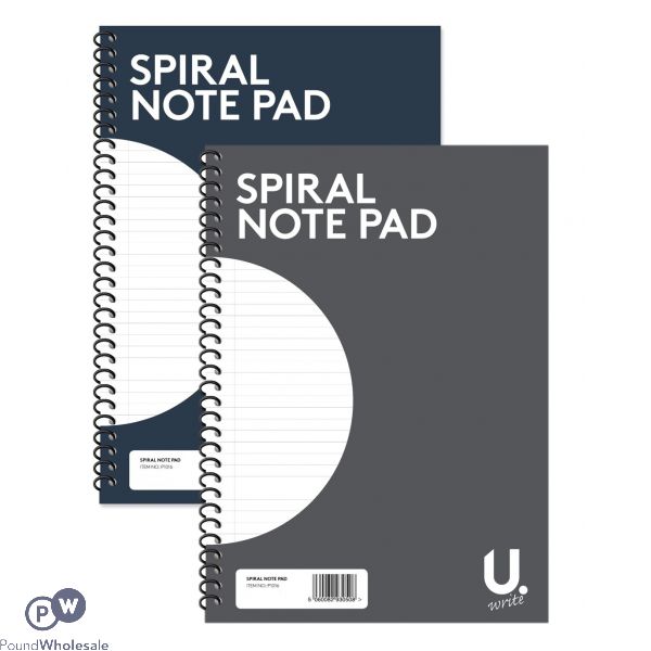 U. Spiral Notepad 200 X 280mm Assorted Colours