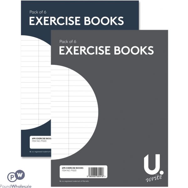 U. A5 Exercise Books 15 X 20cm 6 Pack Assorted Colours