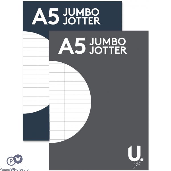 U. A5 Jumbo Jotter 2 Assorted Colours