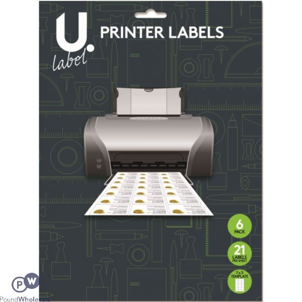 U. Printer Labels 7 X 3cm 126 Pack